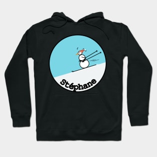 Custom Frosty the Snowman - Just Skiing Hoodie